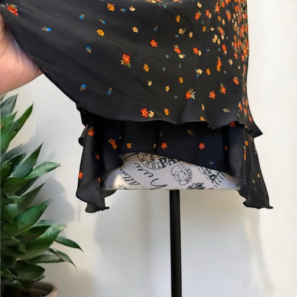 Free People Floral Black Spaghetti Strap Top - Picture 3 of 4